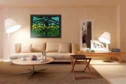 Jim Dine Print Framed Living Room