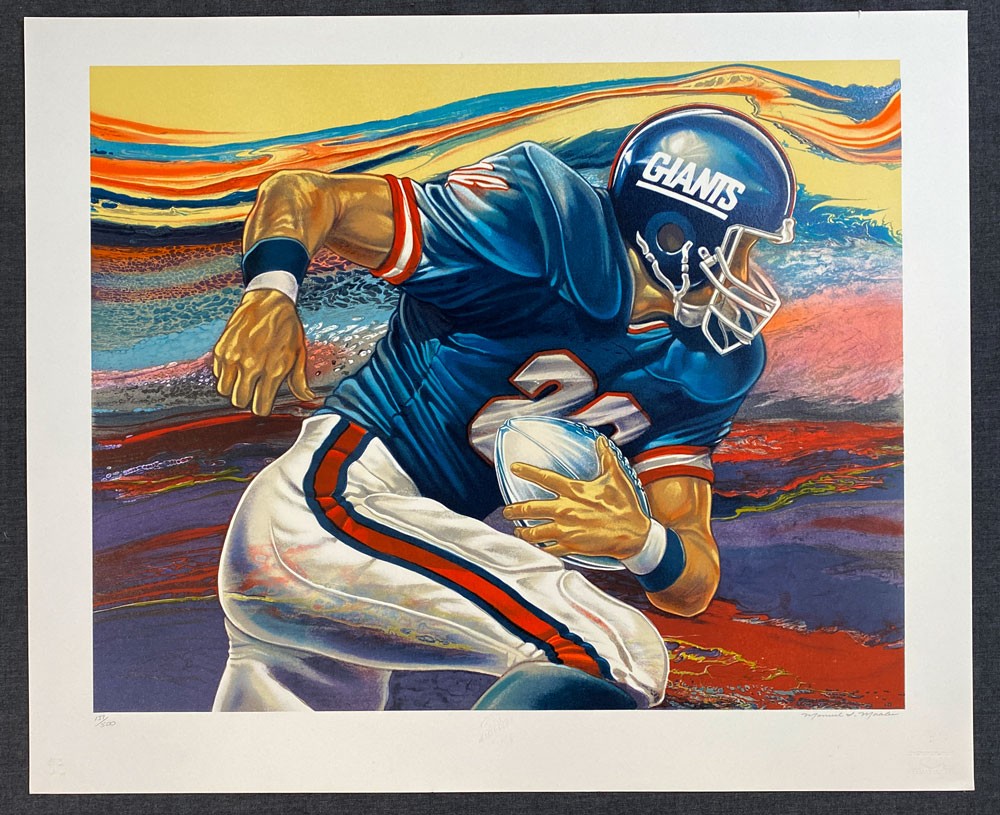 Manuel Morales 1991 Signed Limited Edition NY Giants Super Bowl XXI victory  - Bright Colors