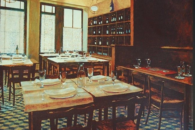 Andre Renoux Art Silkscreen Interior cafe Van-Gogh